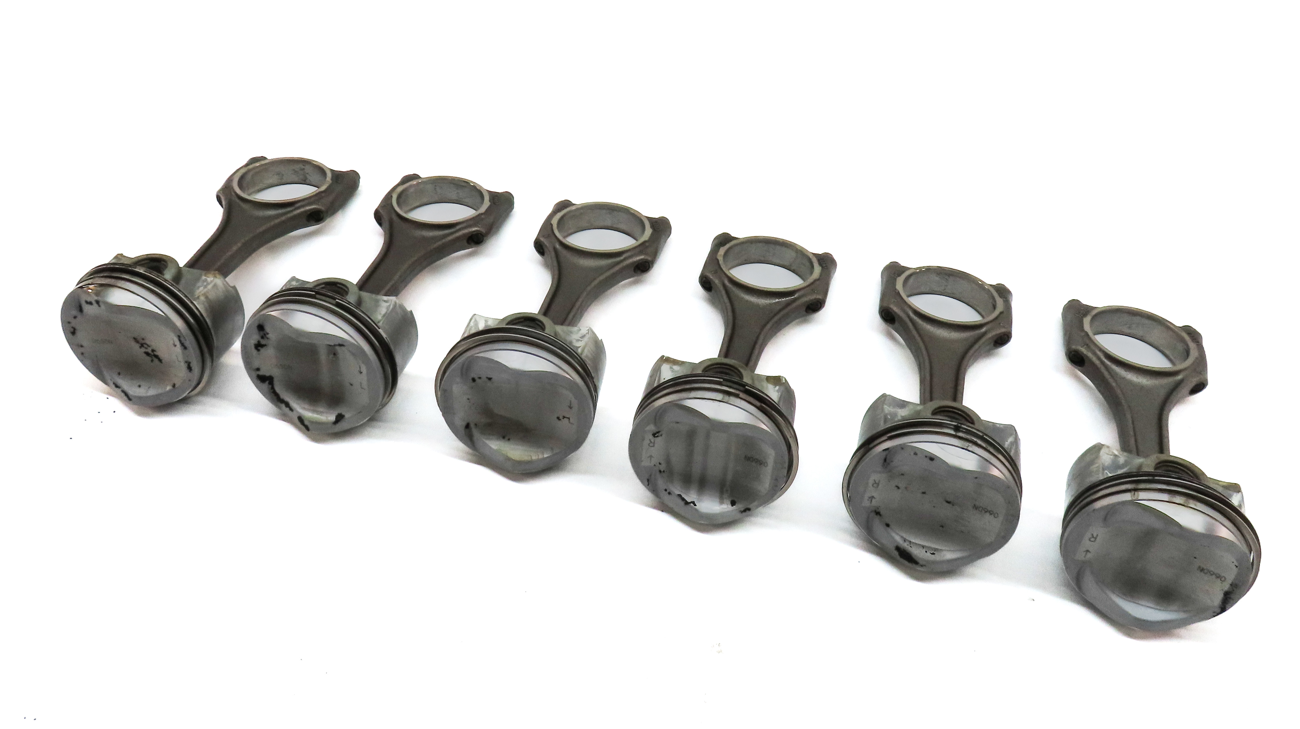 09-17 AUDI A6 A7 A8 Q5 Q7 S4 S6 Q5 TOUAREG 3.0L SUPERCHARGED ENGINE PISTON SET 6 — exact item pictured